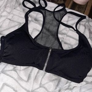 Black mesh swim top